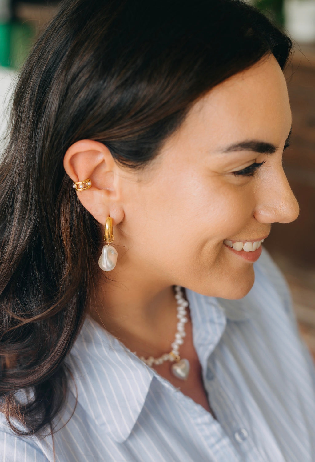 Joy Pearl Earrings | Convertible Pearl Mini Hoops – NMC Jewels x LULY B
