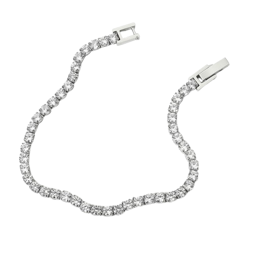 Silver tennis bracelet