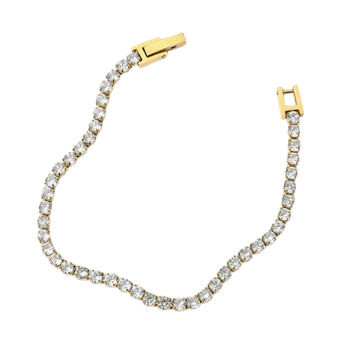 gold tennis bracelet