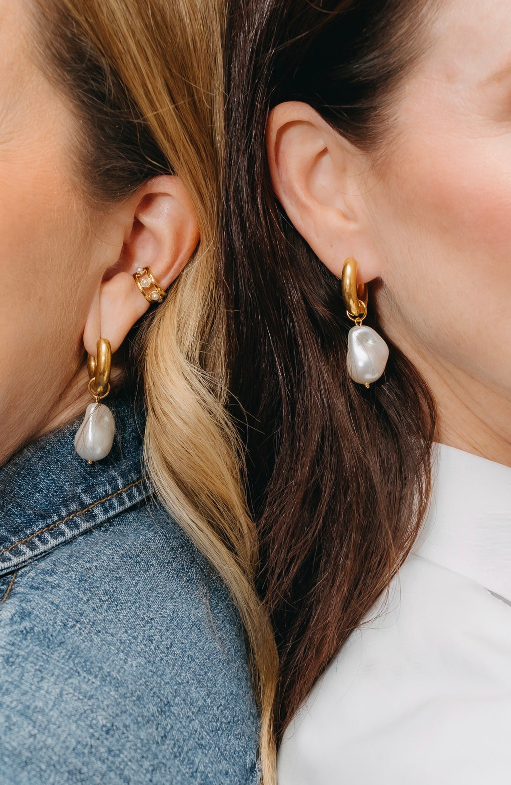 Joy Pearl Earrings | Convertible Pearl Mini Hoops – NMC Jewels x LULY B
