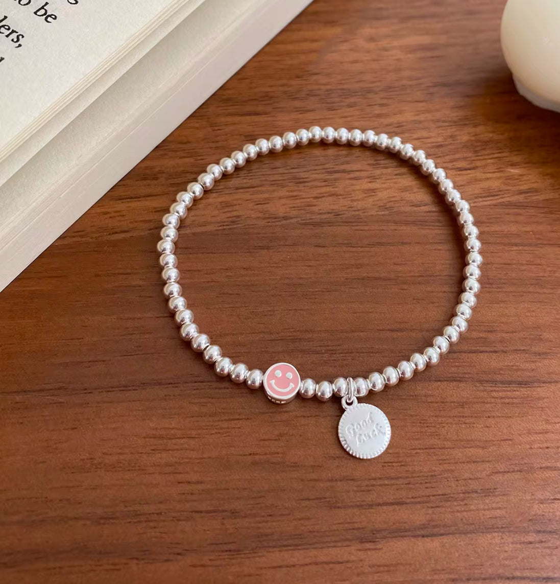 smiley miley beaded bracelet