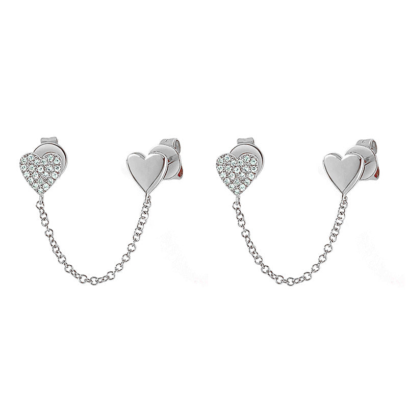 Karli double heart earrings