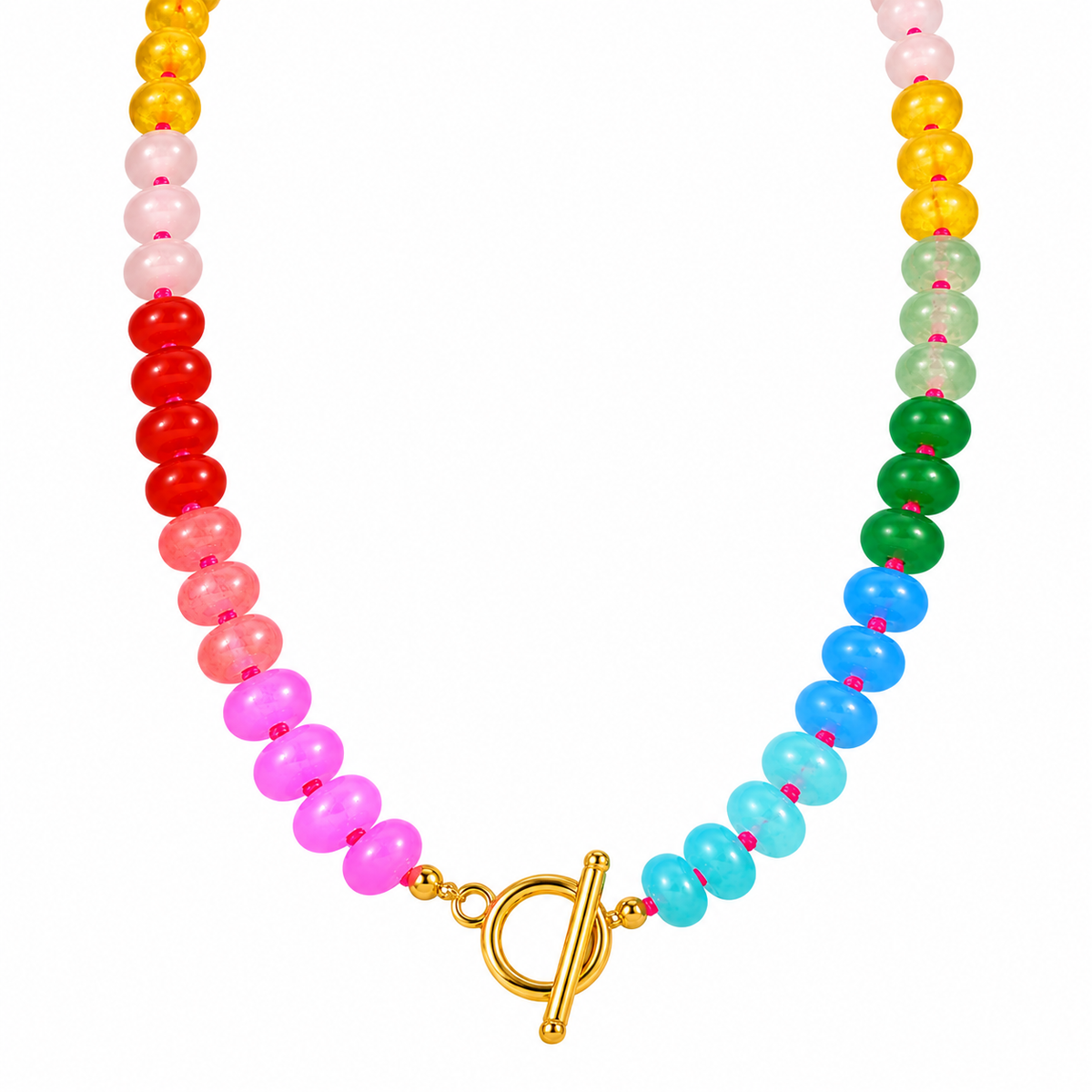 Rainbow Natural Stone Necklace