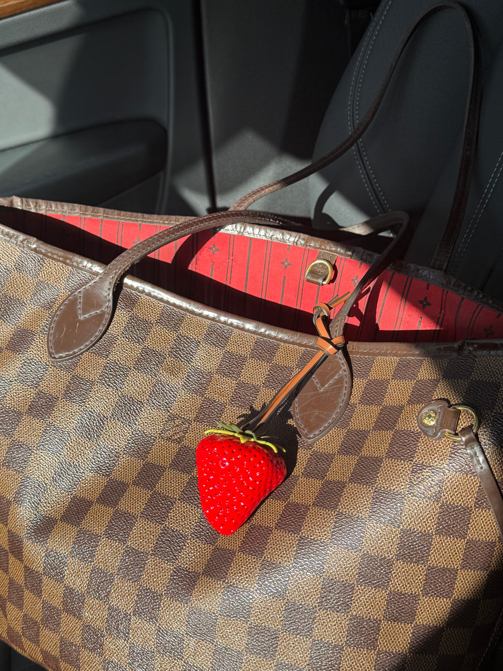 Strawberry bag charm