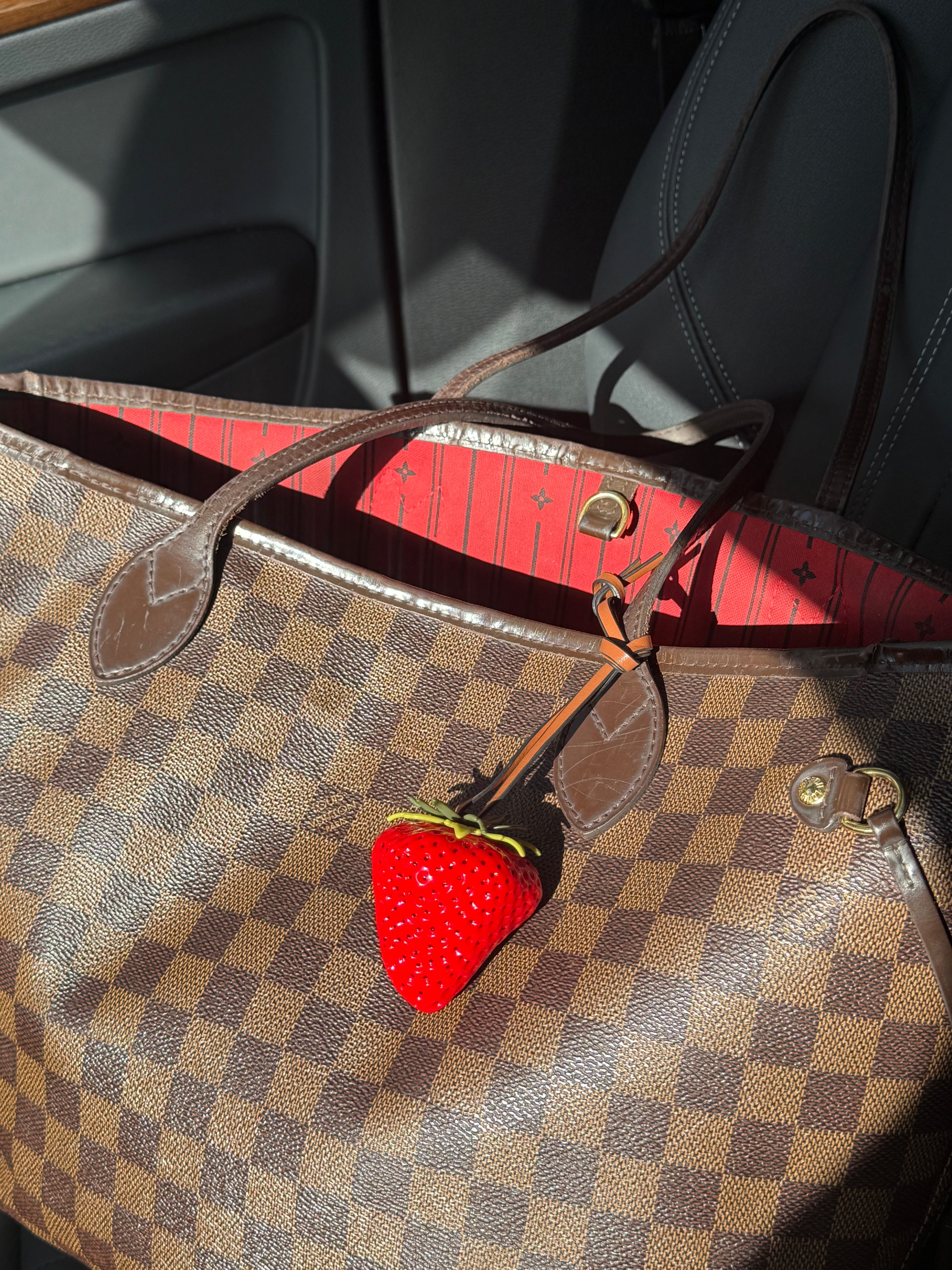 Strawberry bag charm