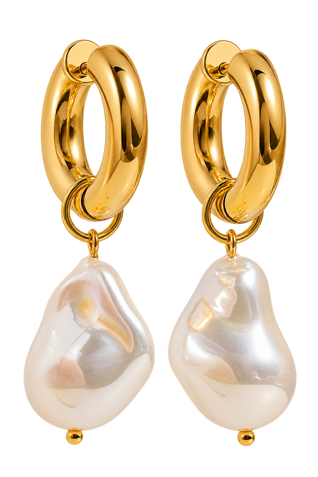 Joy Pearl Earrings | Convertible Pearl Mini Hoops – NMC Jewels x LULY B