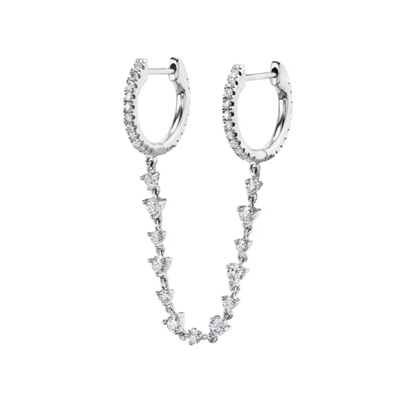 Leila double pierced earring