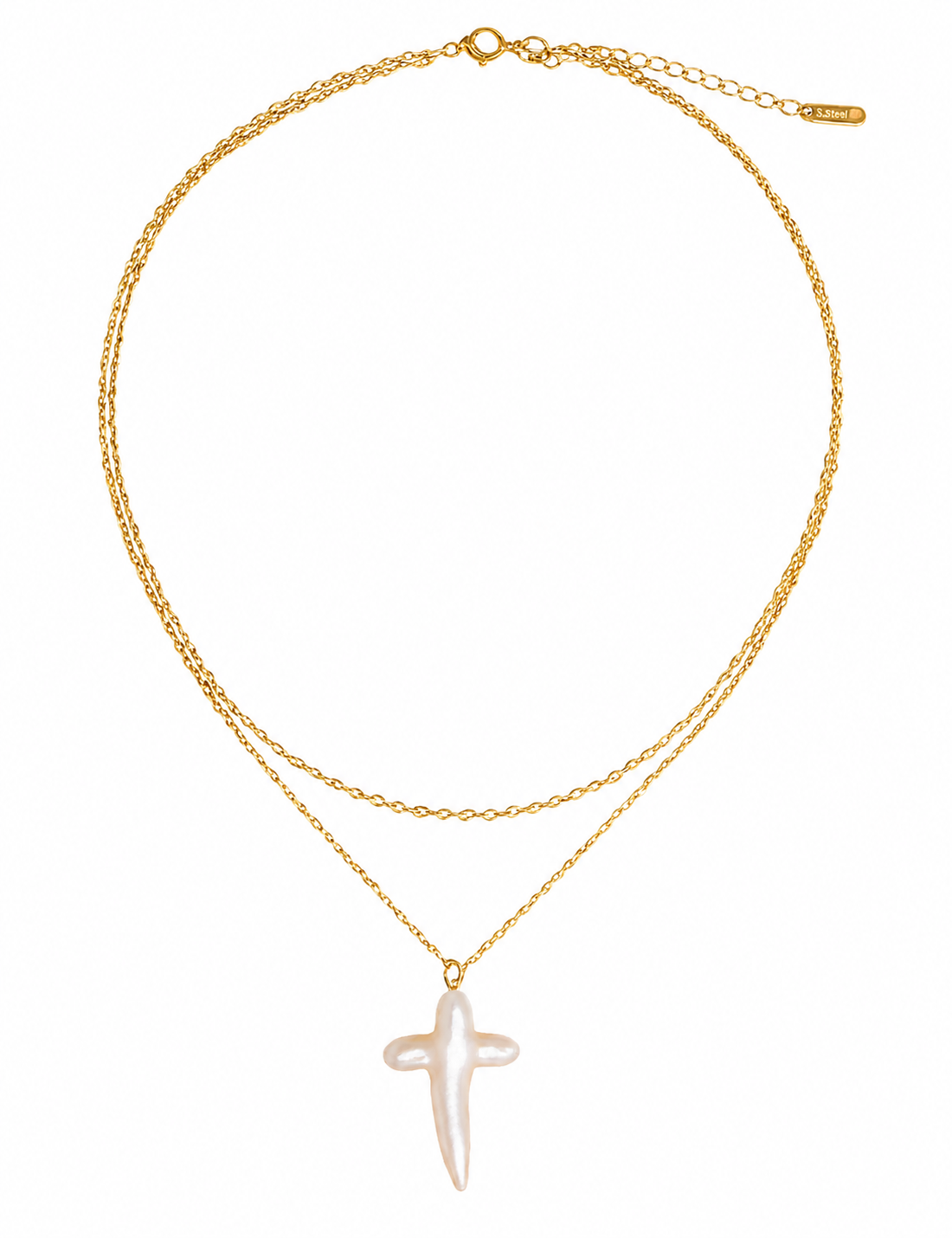 Faith Pearl Cross Necklace