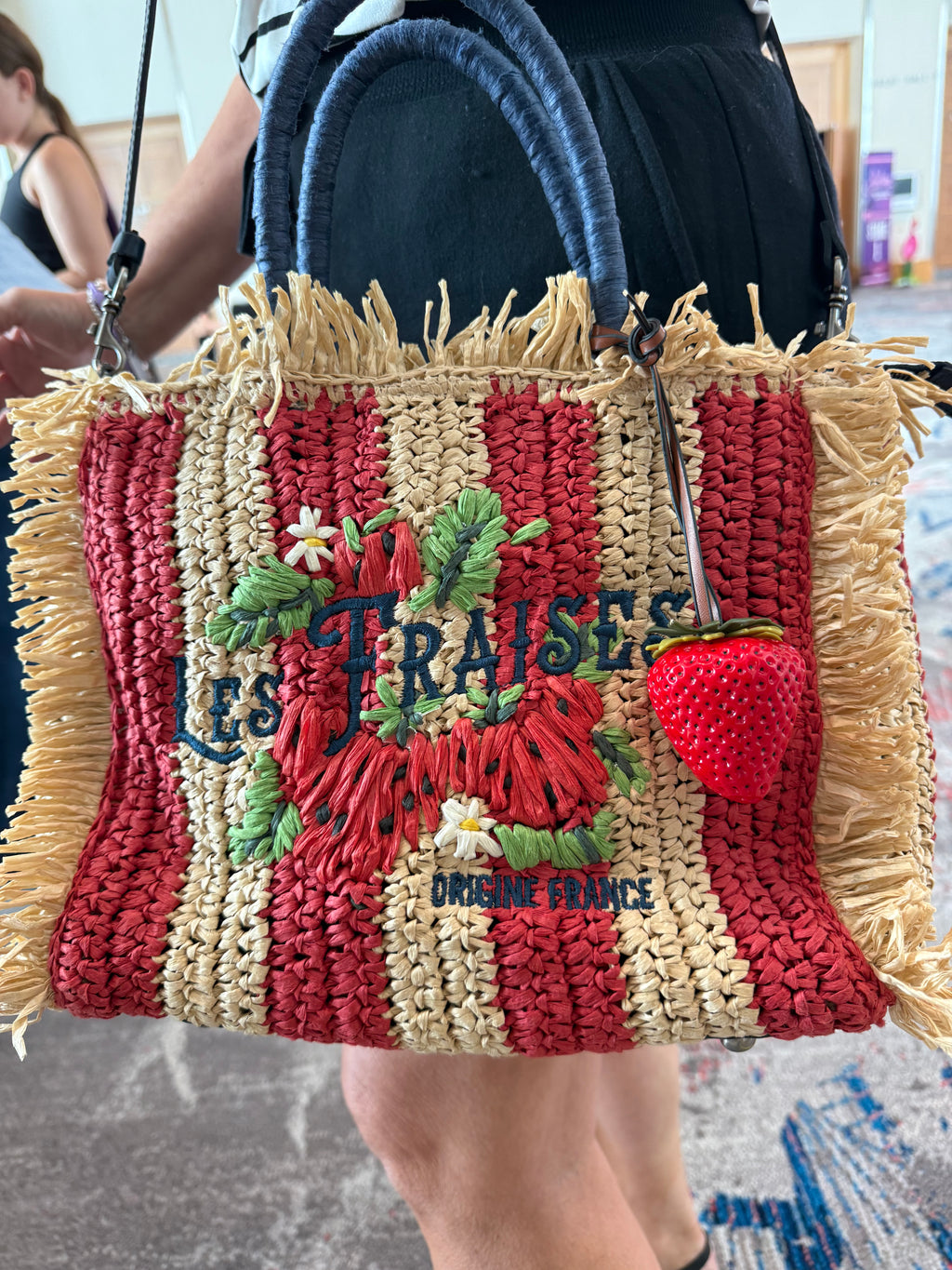 Strawberry bag charm