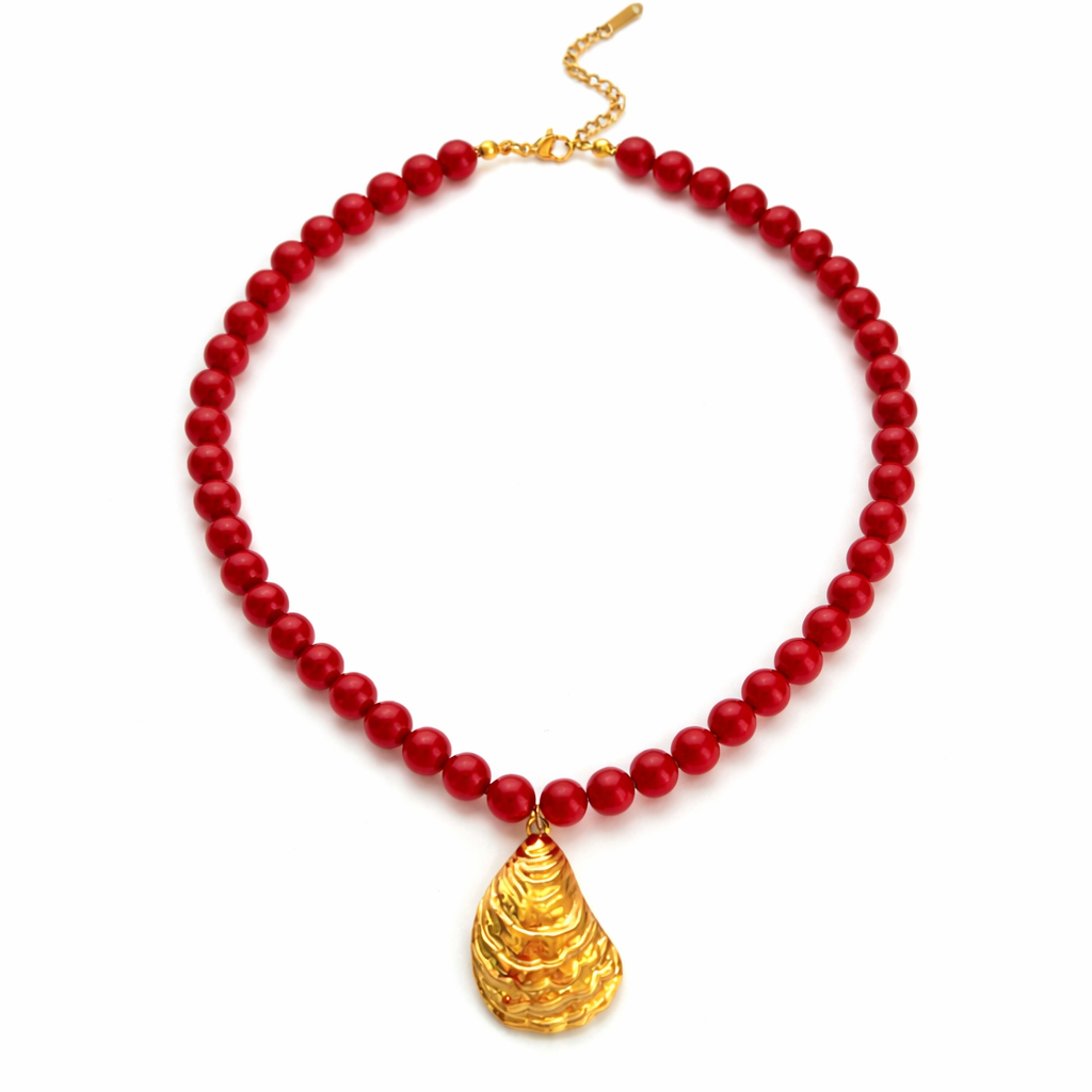 Scarlet Shell Necklace