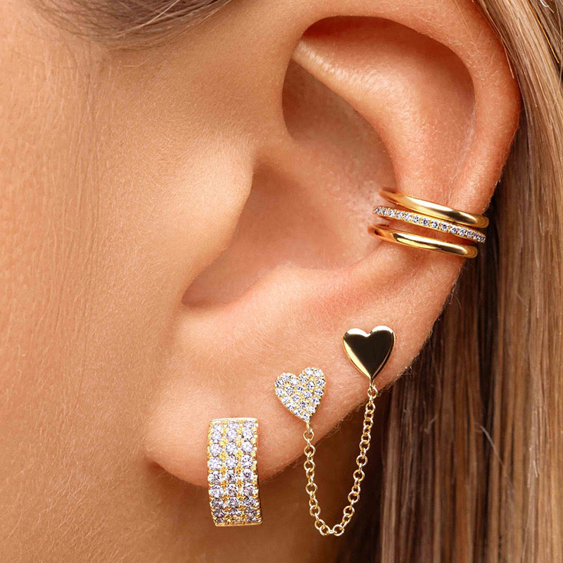 Karli double heart earrings