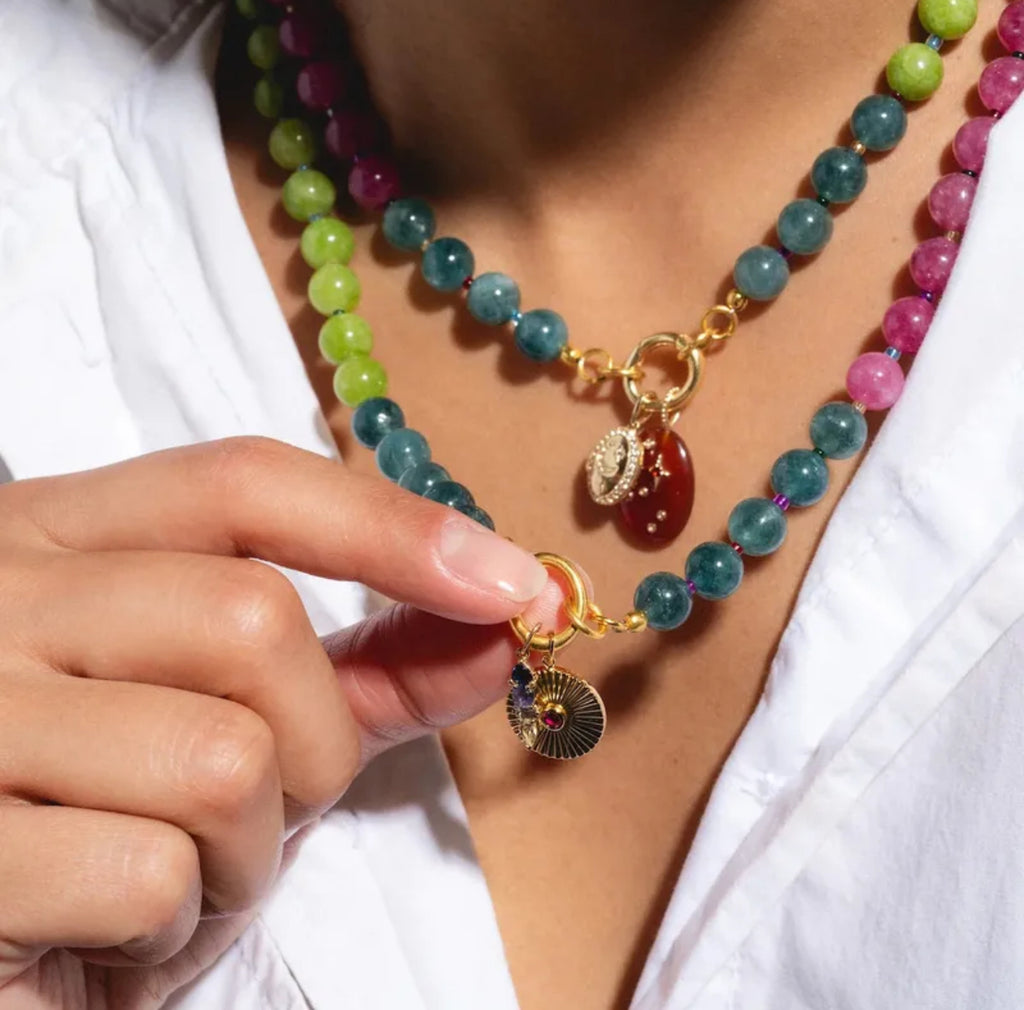 Jasmine Glass Bead Necklace