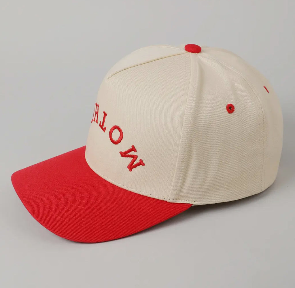 Mother upside down lettering embroidery cap