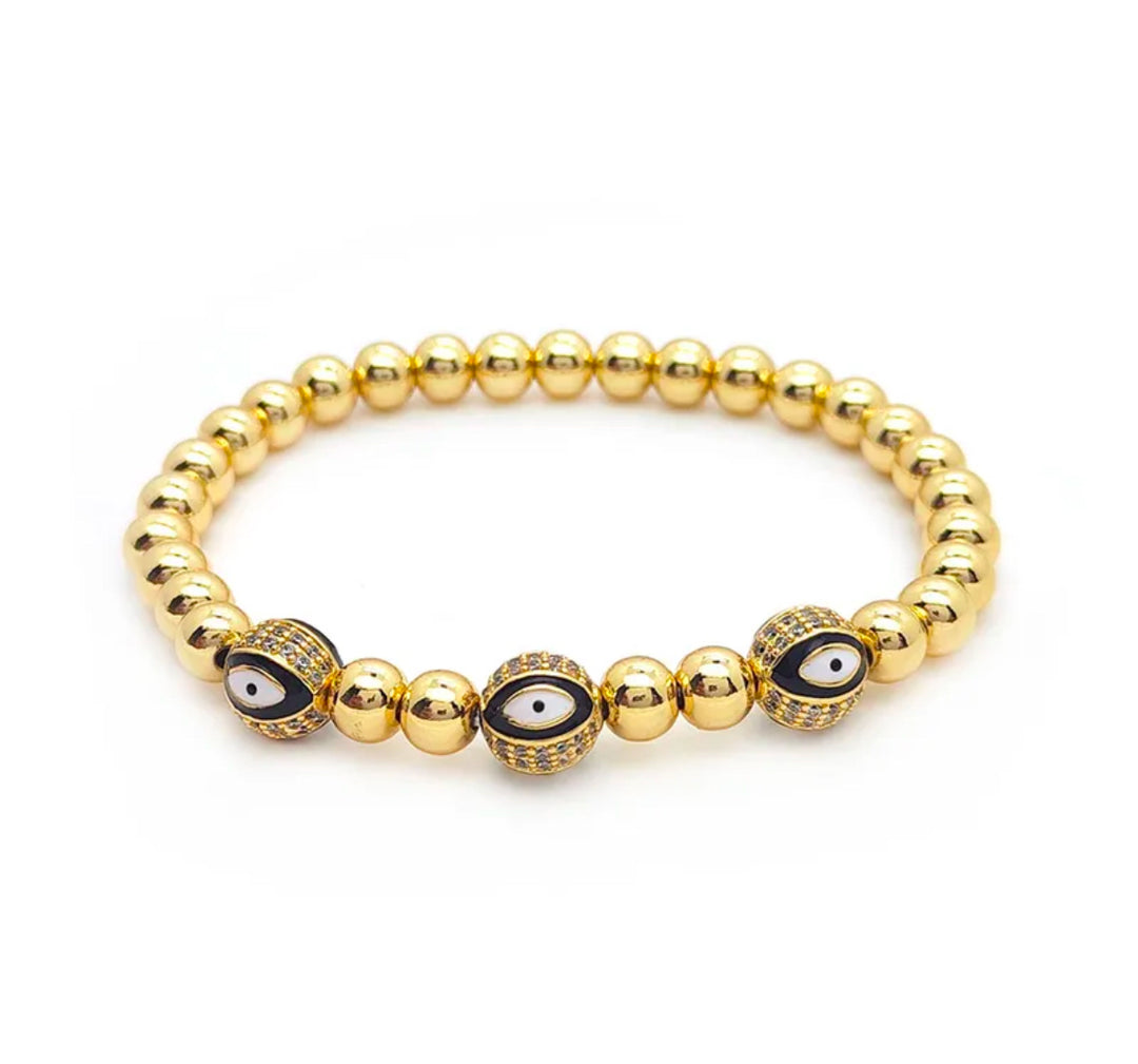 santorini evil eye bracelet