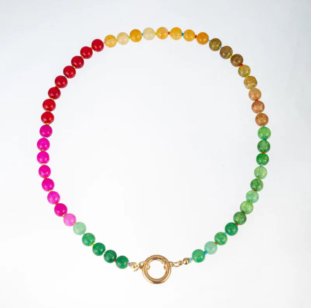 Jasmine Glass Bead Necklace