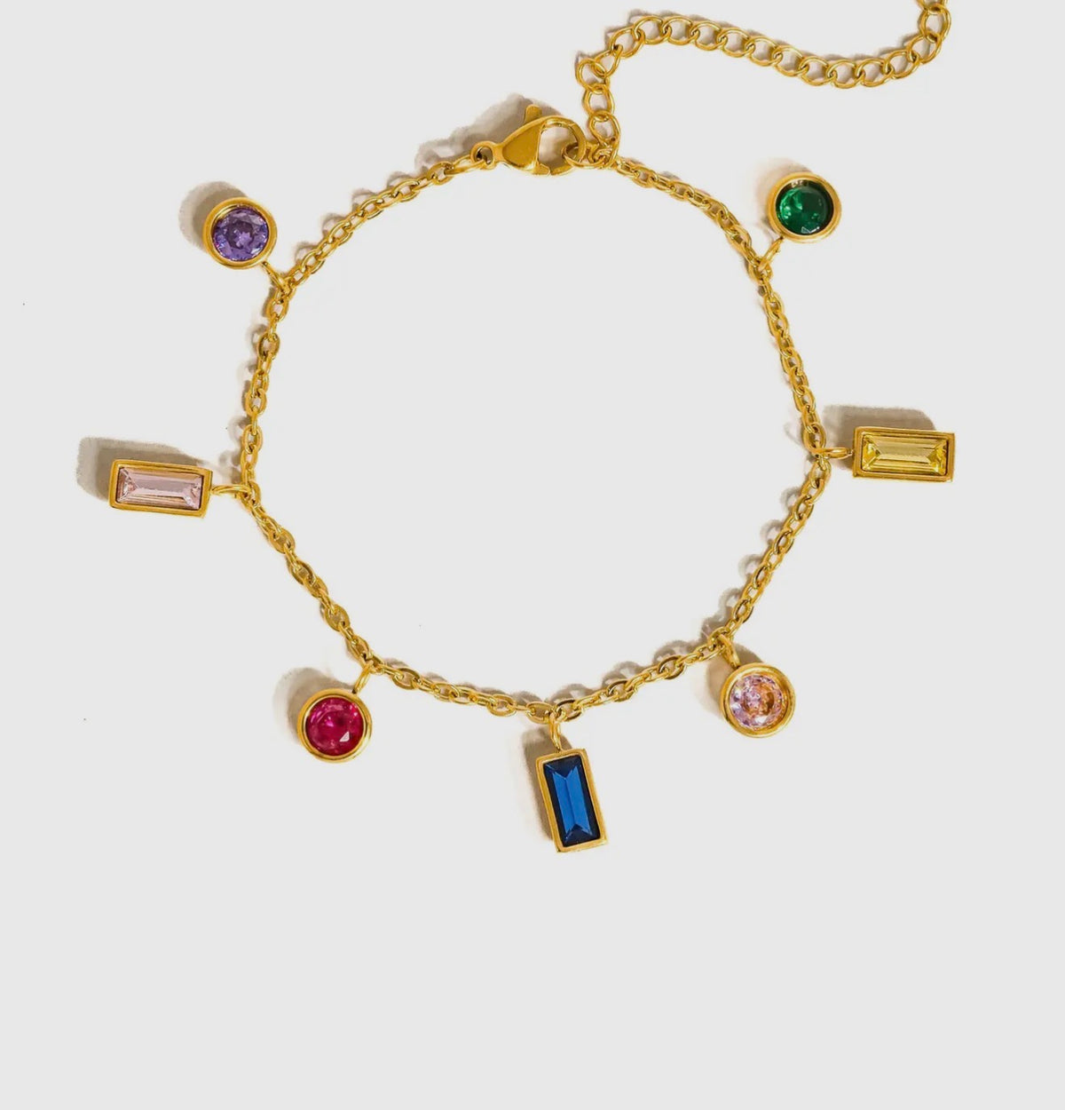 Leah Multicolor Stone Gold-Tone Bracelet