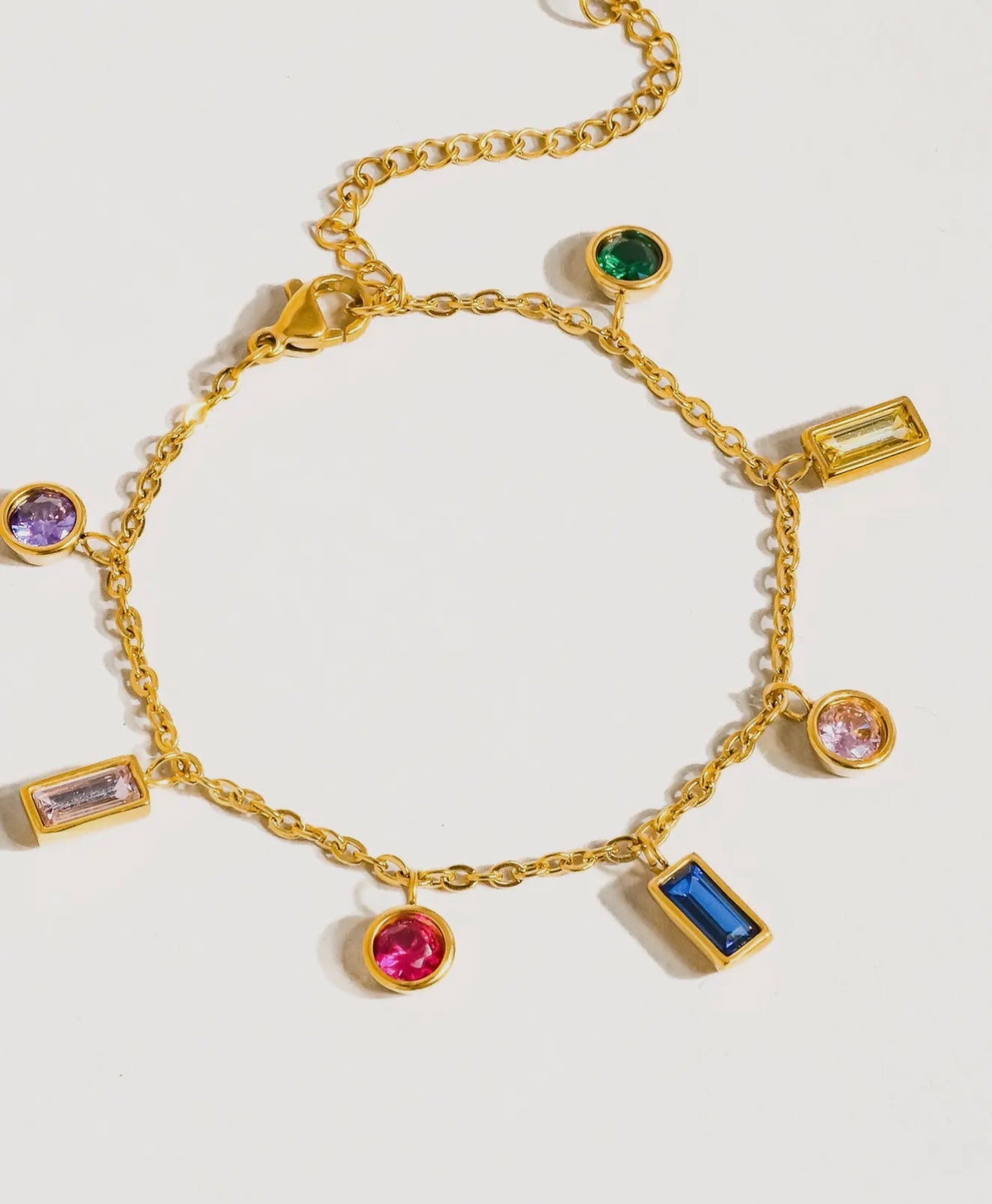 Leah Multicolor Stone Gold-Tone Bracelet