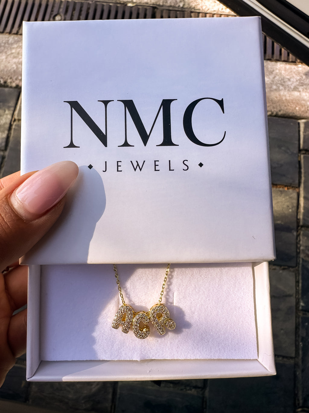 custom bubble letter necklace