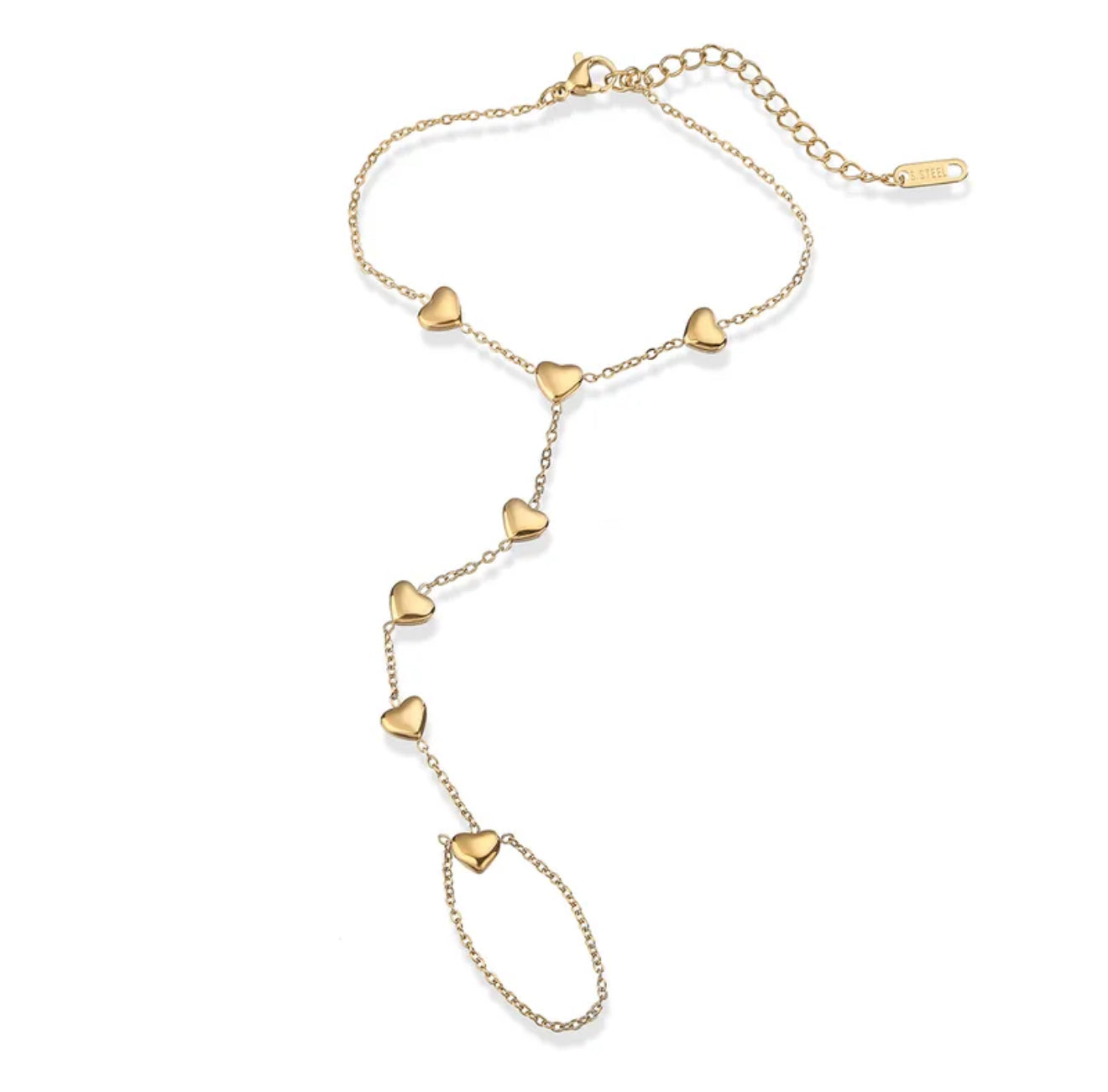 Luv heart hand chain