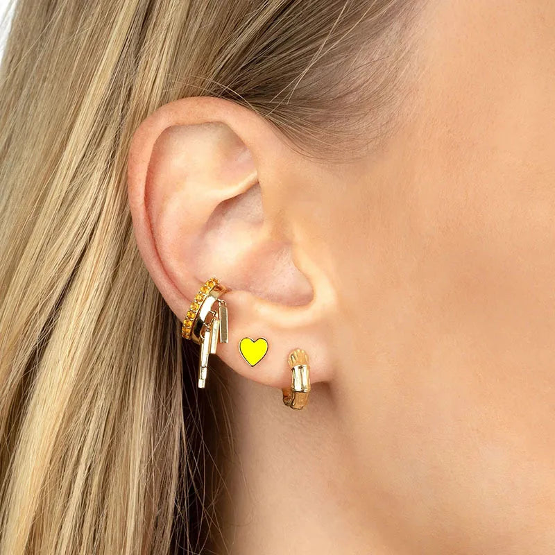 bay heart studs